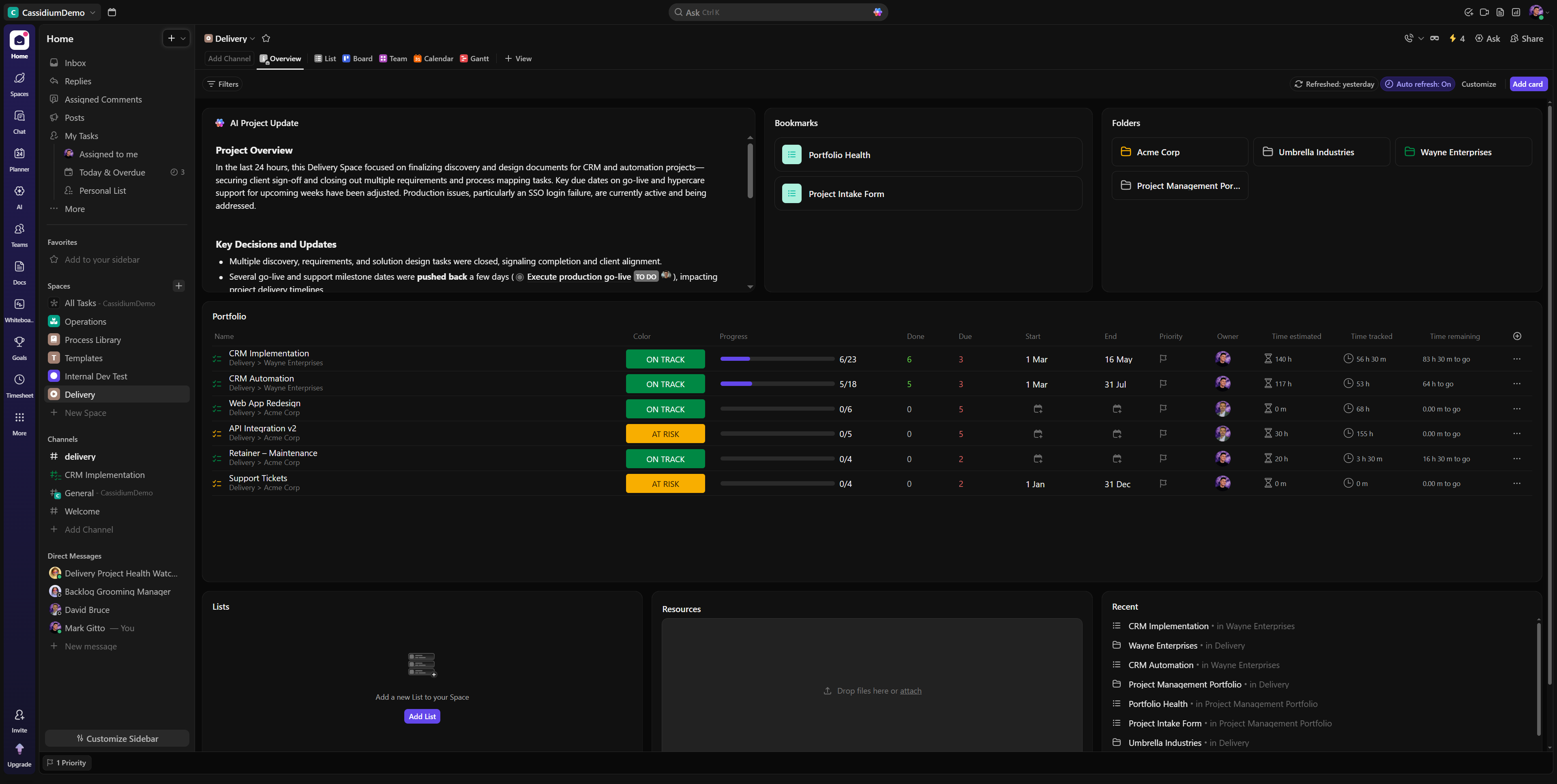 Delivery Dashboard